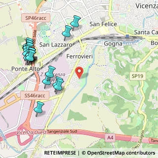 Mappa Via Gino Meldolesi, 36100 Vicenza VI, Italia (1.3425)