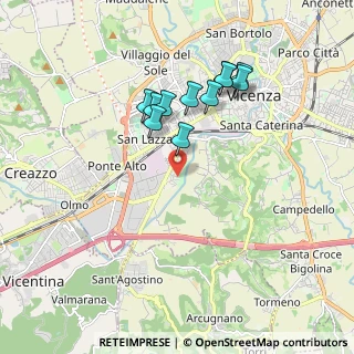 Mappa Via Gino Meldolesi, 36100 Vicenza VI, Italia (1.63636)
