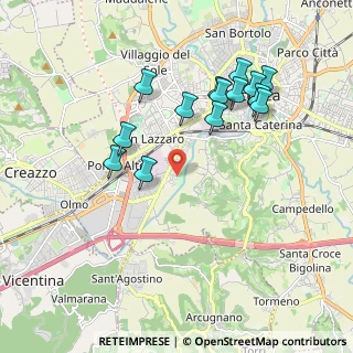 Mappa Via Gino Meldolesi, 36100 Vicenza VI, Italia (1.88714)