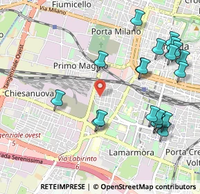 Mappa Via Piemonte, 25125 Brescia BS, Italia (1.201)
