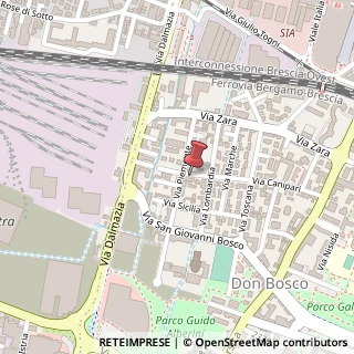 Mappa Via Lazio, 7, 25125 Brescia, Brescia (Lombardia)