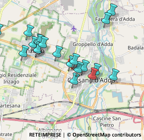 Mappa Piazza Gobetti, 20062 Cassano d'Adda MI, Italia (1.858)