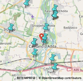 Mappa Via F. Borromeo, 20062 Cassano d'Adda MI, Italia (1.89143)