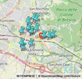 Mappa Via Isonzo, 25121 Brescia BS, Italia (1.36143)