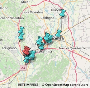 Mappa Via F. Filzi, 36051 Creazzo VI, Italia (5.955)