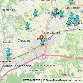 Mappa Via Ponte Storto, 36100 Creazzo VI, Italia (3.15154)