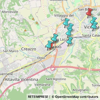 Mappa Via Ponte Storto, 36100 Creazzo VI, Italia (2.39545)