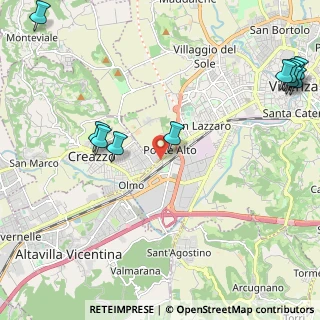 Mappa Via Ponte Storto, 36100 Creazzo VI, Italia (2.99727)