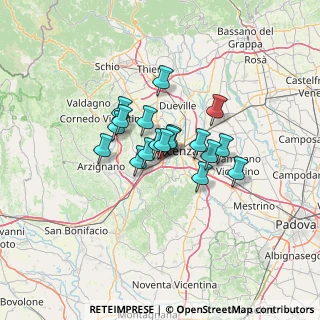 Mappa Via Ponte Storto, 36100 Creazzo VI, Italia (8.36889)