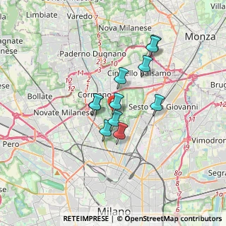 Mappa Via Antonio Meucci, 20091 Bresso MI, Italia (2.54091)