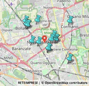 Mappa Viale delle Rimembranze, 20026 Novate Milanese MI, Italia (1.55375)