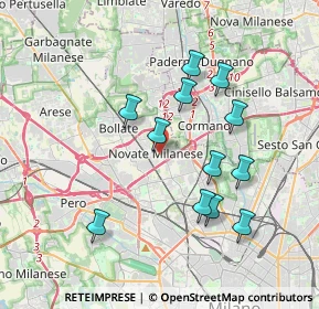Mappa Viale delle Rimembranze, 20026 Novate Milanese MI, Italia (3.50167)