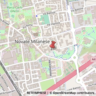 Mappa Viale delle Rimembranze, 1, 20026 Novate Milanese, Milano (Lombardia)