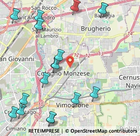 Mappa Via Negrinelli, 20093 Cologno Monzese MI, Italia (2.75353)