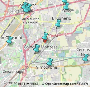 Mappa Via Negrinelli, 20093 Cologno Monzese MI, Italia (2.45833)