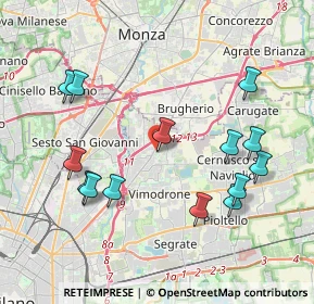 Mappa Via Negrinelli, 20093 Cologno Monzese MI, Italia (4.21071)