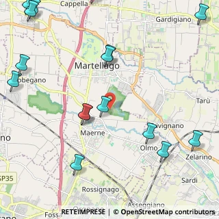Mappa 30030 Martellago VE, Italia (3.04688)