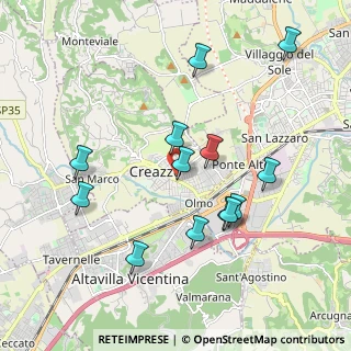 Mappa Via Don Giovanni Minzoni, 36051 Creazzo VI, Italia (1.91154)