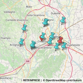 Mappa Vicolo Giorgione, 36051 Creazzo VI, Italia (6.41571)