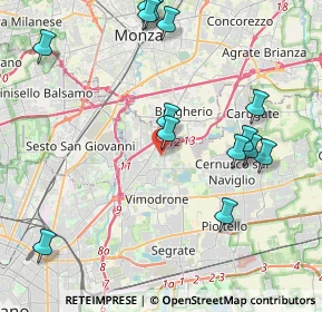Mappa Via C.A. dalla Chiesa, 20093 Cologno Monzese MI, Italia (4.68214)