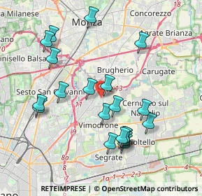 Mappa Via C.A. dalla Chiesa, 20093 Cologno Monzese MI, Italia (3.9085)