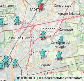 Mappa Via C.A. dalla Chiesa, 20093 Cologno Monzese MI, Italia (6.17385)