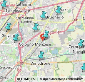 Mappa Via C.A. dalla Chiesa, 20093 Cologno Monzese MI, Italia (3.14267)
