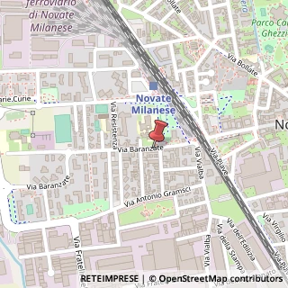 Mappa Via Baranzate, 25, 20026 Novate Milanese, Milano (Lombardia)