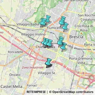 Mappa Via Chiesanuova, 25125 Brescia BS, Italia (1.41647)