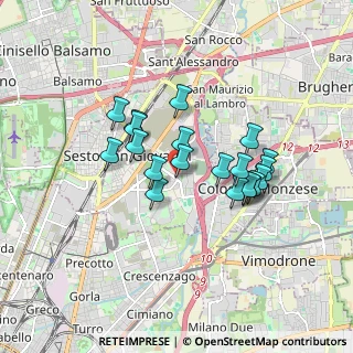 Mappa Via Achille Grandi, 20098 Sesto San Giovanni MI, Italia (1.415)