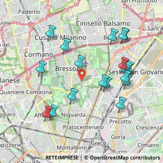 Mappa Via Giacomo Leopardi, 20091 Bresso MI, Italia (2.13611)