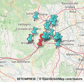 Mappa Via degli Alpini, 36051 Creazzo VI, Italia (8.95389)