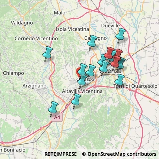 Mappa Via Molini, 36051 Creazzo VI, Italia (6.55647)