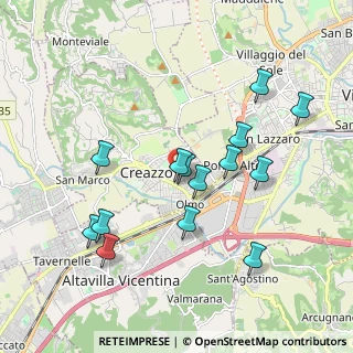 Mappa Via de Pinedo, 36051 Creazzo VI, Italia (1.86857)