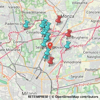 Mappa Via Felice Cavallotti, 20099 Sesto San Giovanni MI, Italia (2.82333)