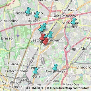 Mappa Via Felice Cavallotti, 20099 Sesto San Giovanni MI, Italia (1.59917)