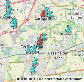 Mappa Via Giovanni Boccaccio, 20063 Cernusco sul Naviglio MI, Italia (2.28778)