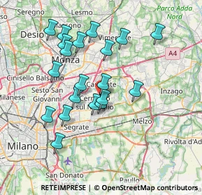 Mappa Via Giovanni Boccaccio, 20063 Cernusco sul Naviglio MI, Italia (6.866)