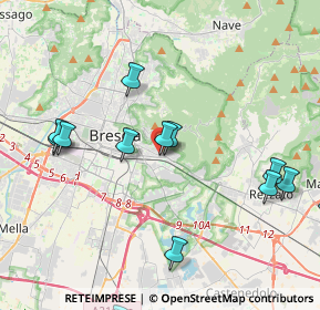 Mappa Via Benedetto Marcello, 25123 Brescia BS, Italia (5.09071)