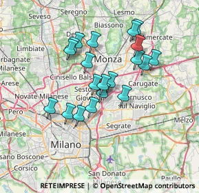 Mappa Via Pisa, 20099 Sesto San Giovanni MI, Italia (5.8745)