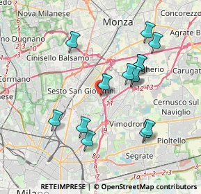 Mappa Via Pisa, 20099 Sesto San Giovanni MI, Italia (3.60429)