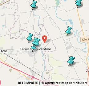 Mappa Via Malspinoso, 36043 Camisano Vicentino VI, Italia (5.21917)