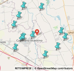 Mappa Via Malspinoso, 36043 Camisano Vicentino VI, Italia (4.7625)