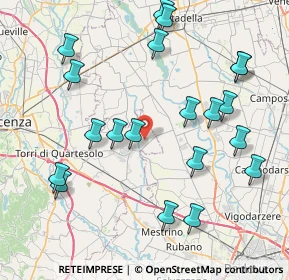 Mappa Via Malspinoso, 36043 Camisano Vicentino VI, Italia (9.017)