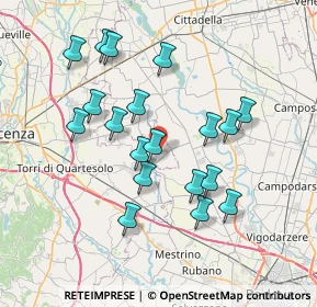 Mappa Via Malspinoso, 36043 Camisano Vicentino VI, Italia (6.90684)