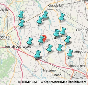 Mappa Via Malspinoso, 36043 Camisano Vicentino VI, Italia (6.89421)