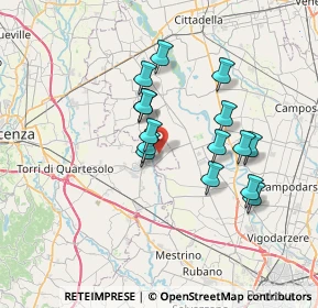 Mappa Via Malspinoso, 36043 Camisano Vicentino VI, Italia (5.91667)