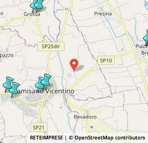 Mappa Via Malspinoso, 36043 Camisano Vicentino VI, Italia (3.61091)