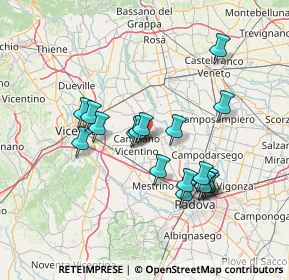 Mappa Via Malspinoso, 36043 Camisano Vicentino VI, Italia (13.02444)