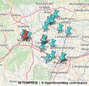 Mappa Via Malspinoso, 36043 Camisano Vicentino VI, Italia (12.203)